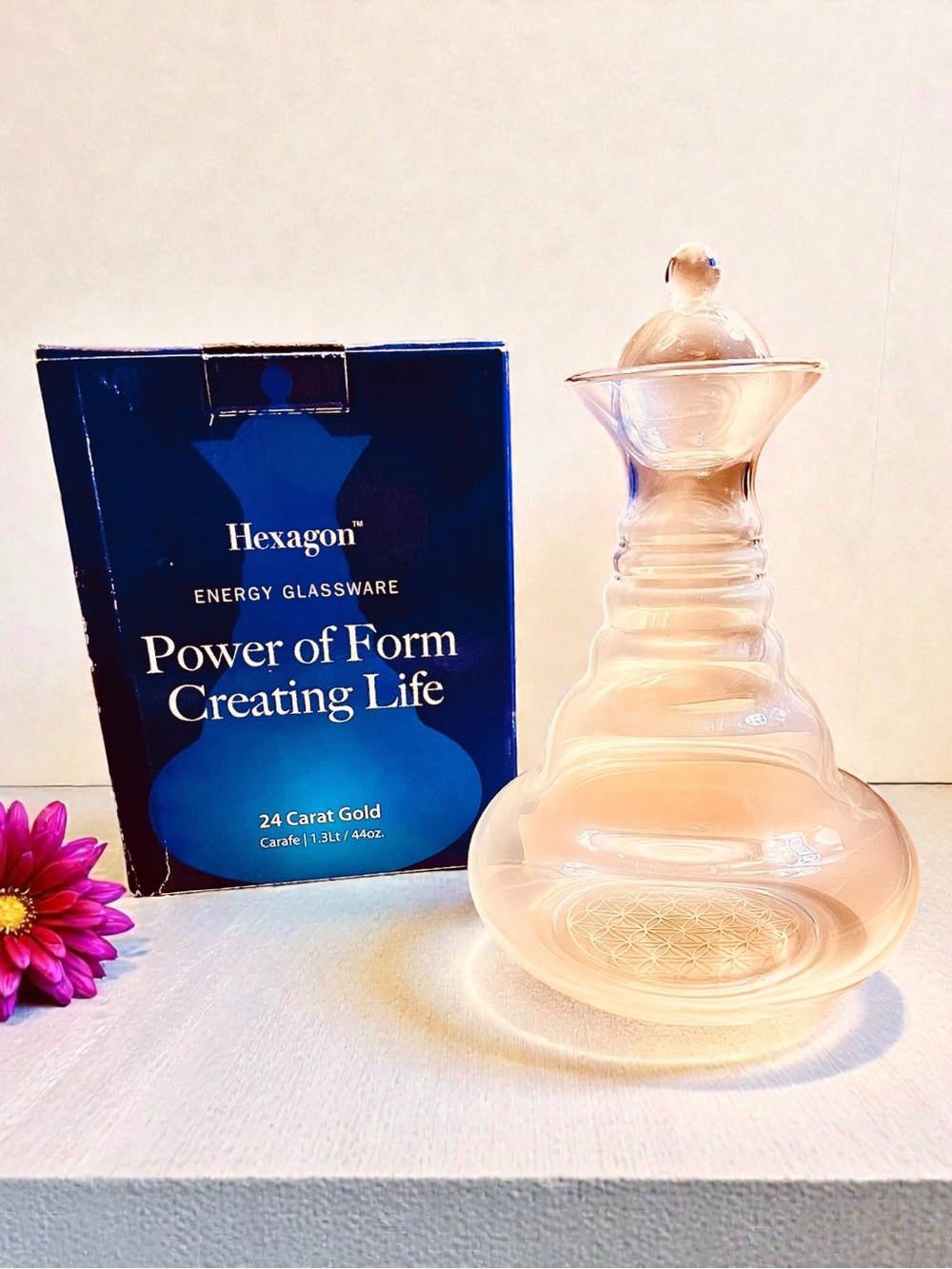 Power of Form 24K Gold Energy Glassware Carafe